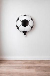 18 inç Siyah Beyaz Futbol Topu Folyo Balon-45 cm