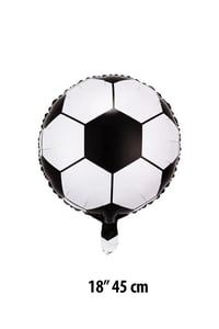 18 inç Siyah Beyaz Futbol Topu Folyo Balon-45 cm