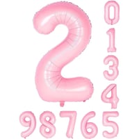 2 İki Rakam Pembe Folyo Balon 34