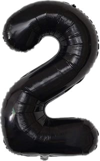 2 Siyah Rakam Folyo Balon 34