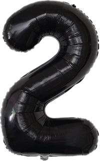2 Siyah Rakam Folyo Balon 34