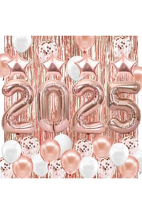 2025 Temalı Rose Gold Renkli Lüks Mezuniyet Kutlama Seti
