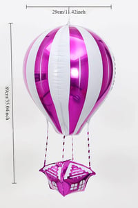 22 İnç Uçan Balon Temalı Gül Kırmızı Folyo Balon 88-28 Cm
