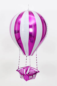 22 İnç Uçan Balon Temalı Gül Kırmızı Folyo Balon 88-28 Cm