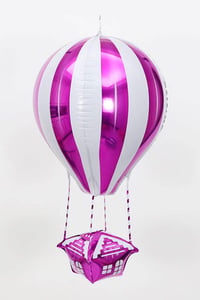 22 İnç Uçan Balon Temalı Gül Kırmızı Folyo Balon 88-28 Cm