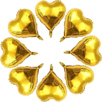 25 Adet Gold Kalp Folyo Balon 10 Inç 