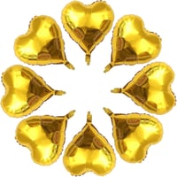 25 Adet Gold Kalp Folyo Balon 10 Inç 