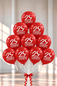 29 Ekim Cumhuriyet Bayramı Baskılı Kırmızı Lateks Balon 10'lu Set – 12 İnç