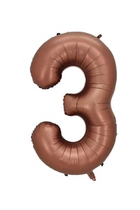 3 Rakam Karamel Folyo Balon 34 inç 76-82 cm