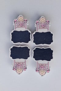 4 Adet 7 Cm Pembe Kız Bebek Süs Mandalı 