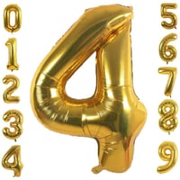 4 Dört Rakam Gold Folyo Balon 32-34