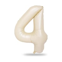 4 Rakam Krem Folyo Balon 34 inç 76-82 cm