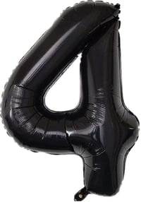 4 Siyah Rakam Folyo Balon 34