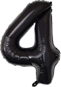 4 Siyah Rakam Folyo Balon 34