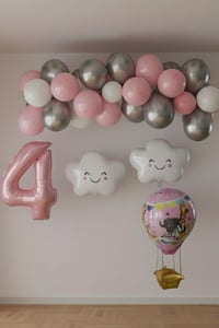 4 Yaş Pembe Bulut Perisi Doğum Günü Konsept Seti