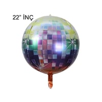 4D Büyük Boy Çok Renkli Küre Folyo Balon  22