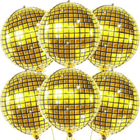 4D Büyük Boy Gold Disko Küre Folyo Balon  22