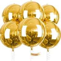 4D Büyük Boy Gold Küre Folyo Balon  22