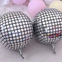 4D Büyük Boy Gümüş Disko Küre Folyo Balon  22