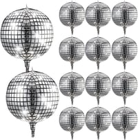 4D Büyük Boy Gümüş Disko Küre Folyo Balon  22