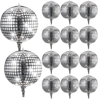 4D Büyük Boy Gümüş Disko Küre Folyo Balon  22
