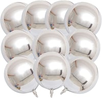 4D Büyük Boy Gümüş Küre Folyo Balon  22