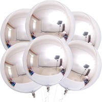 4D Büyük Boy Gümüş Küre Folyo Balon  22
