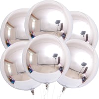 4D Büyük Boy Gümüş Küre Folyo Balon  22