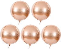 4D Büyük Boy Rose Gold Küre Folyo Balon  22