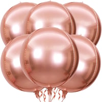 4D Büyük Boy Rose Gold Küre Folyo Balon  22