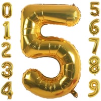 5 Beş Rakam Gold Folyo Balon 32-34