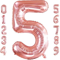 5 Beş Rakam Rose Gold Folyo Balon 32-34