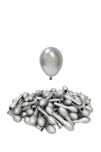 5 İnç Krom Gümüş Mini Balon 10 Adet