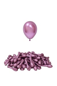 5 İnç Krom Pembe Mini Balon 10 Adet