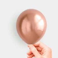 5 İnç Krom Rose Gold Mini Balon 10 Adet
