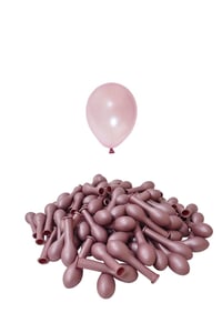 5 İnç Metalik Gül Kurusu Mini Balon 10 Adet