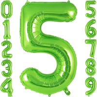 5 Rakam Açık Yeşil Folyo Balon 32-34