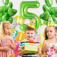5 Rakam Açık Yeşil Folyo Balon 32-34