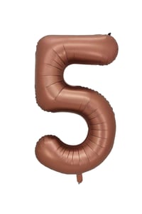 5 Rakam Karamel Folyo Balon 34 inç 76-82 cm