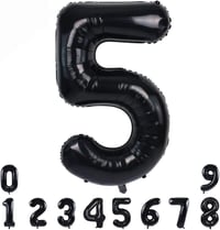 5 Siyah Rakam Folyo Balon 34