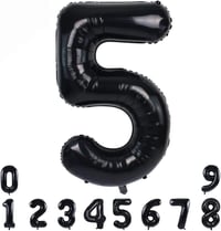 5 Siyah Rakam Folyo Balon 34