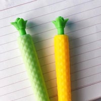 5'li Özel Tasarımlı 0.7 Uçlu Versatil Kalem Seti - Kaktüs, Karpuz, Mısır, Havuç ve Ananas 