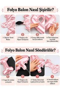 5'li Pembe Fiyonk Papatya Desenli Folyo Balon Seti – Doğum Günü Parti Süsü