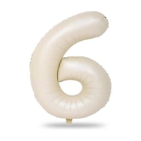 6 Rakam Krem Folyo Balon 34 inç 76-82 cm