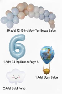 6 Yaş Mavi Gökyüzü Doğum Günü Konsepti