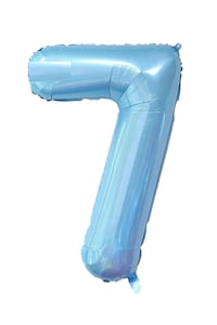 7 Rakam Bebe Mavisi Folyo Balon 32 inç 76-82 cm