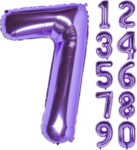 7 Yedi Rakam Mor Folyo Balon 32
