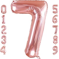7 Yedi Rakam Rose Gold Folyo Balon 32-34