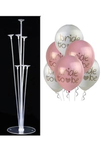 7'li Balon Standı ve 10 Adet Bride To Be Temalı Balon Set