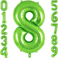 8 Rakam Açık Yeşil Folyo Balon 32-34